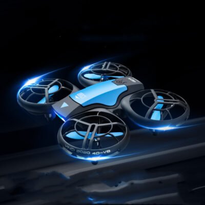 Mini drone télécommandé V8 2,4 GHz 4 canaux, détection de gestes, WiFi FPV,