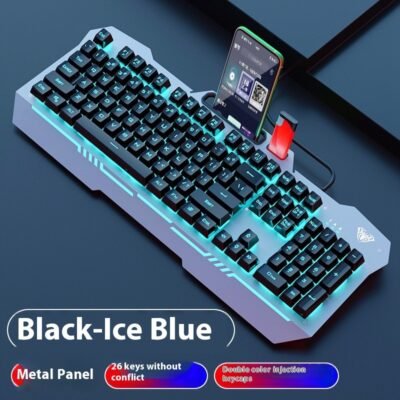 Ensemble clavier, souris et casque filaires à sensation mécanique