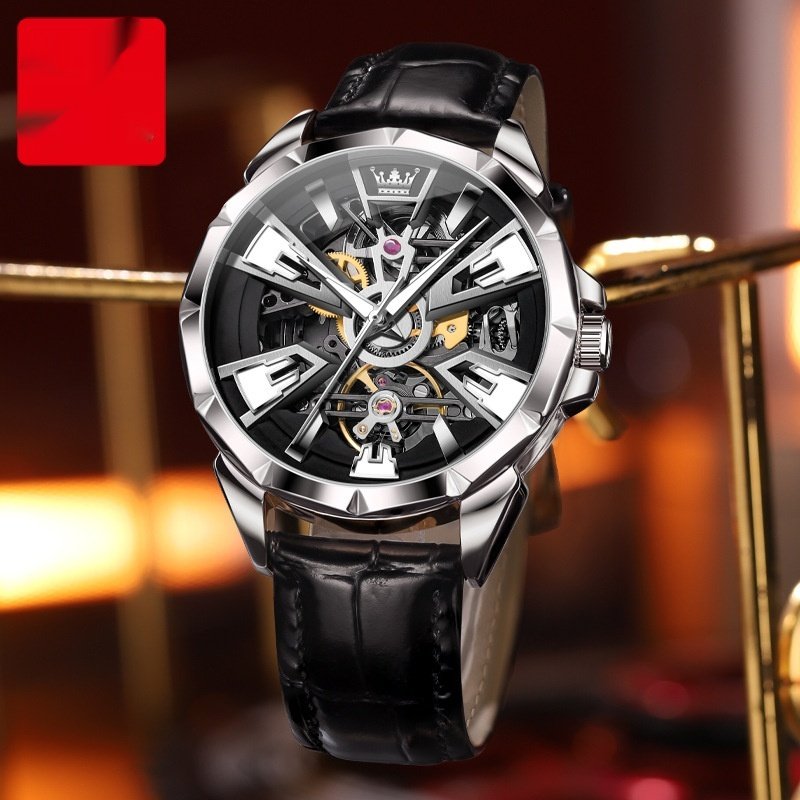 Watch Men's Automatic Mechanical Watch Hollow Waterproof – Image 3