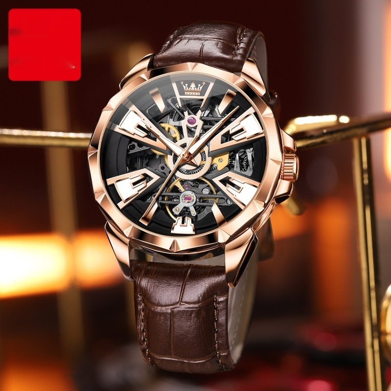 Watch Men's Automatic Mechanical Watch Hollow Waterproof – Image 4