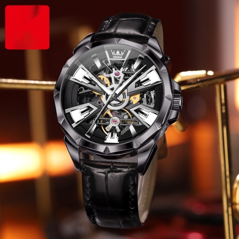 Watch Men's Automatic Mechanical Watch Hollow Waterproof – Image 5