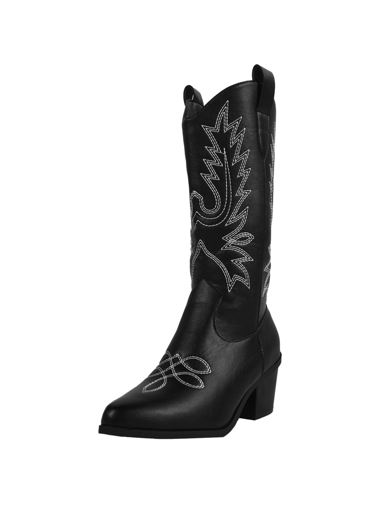 High Heel White Western Cowboy Knight Boots – Image 10